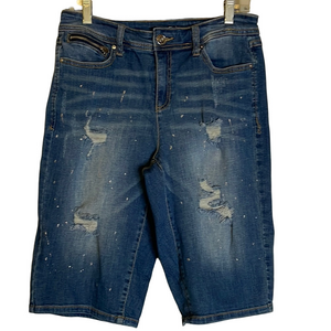 *BIN* I.N.C. International Concepts Denim Distressed Shorts, Women’s 8, Blue